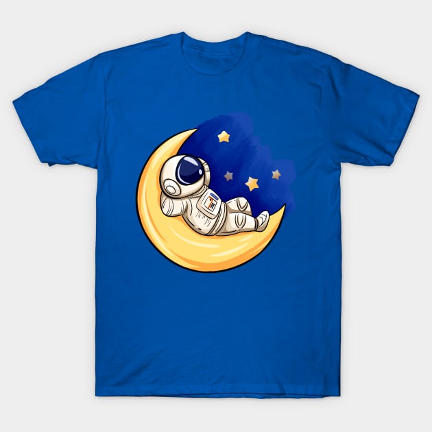 Astronaut Relaxing T-Shirt by Genuine Vintage